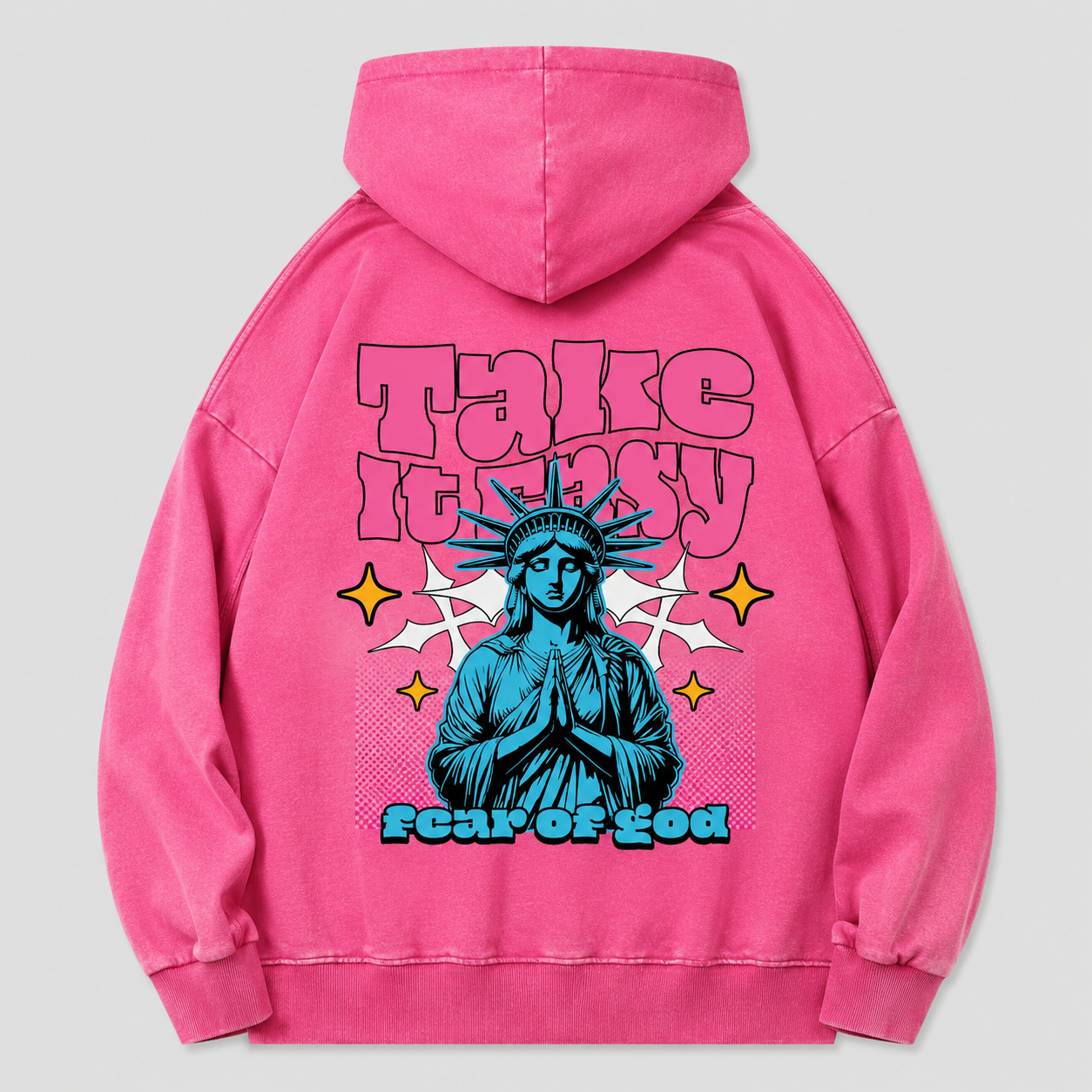 Take It Easy Christian Washed Hoodie