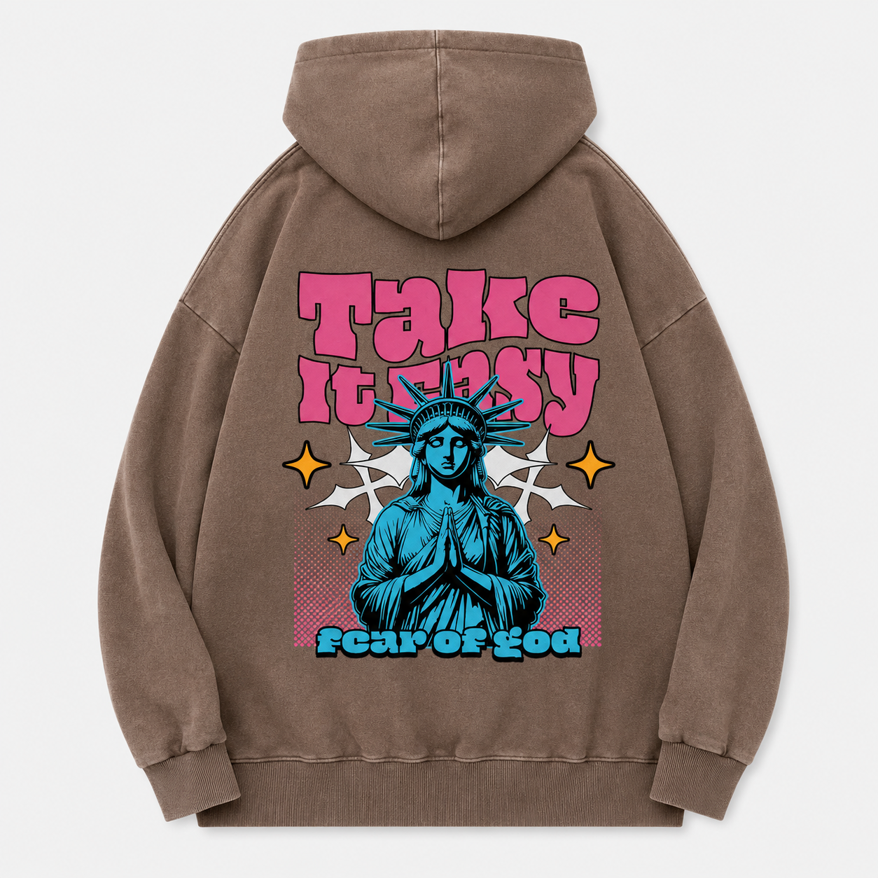 Take It Easy Christian Washed Hoodie