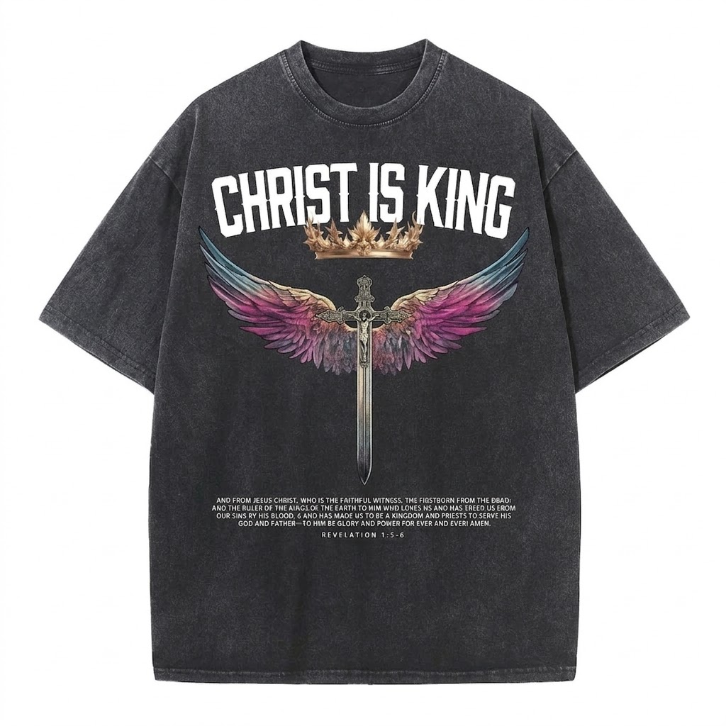 Christ Is King Christian Washed T-Shirt