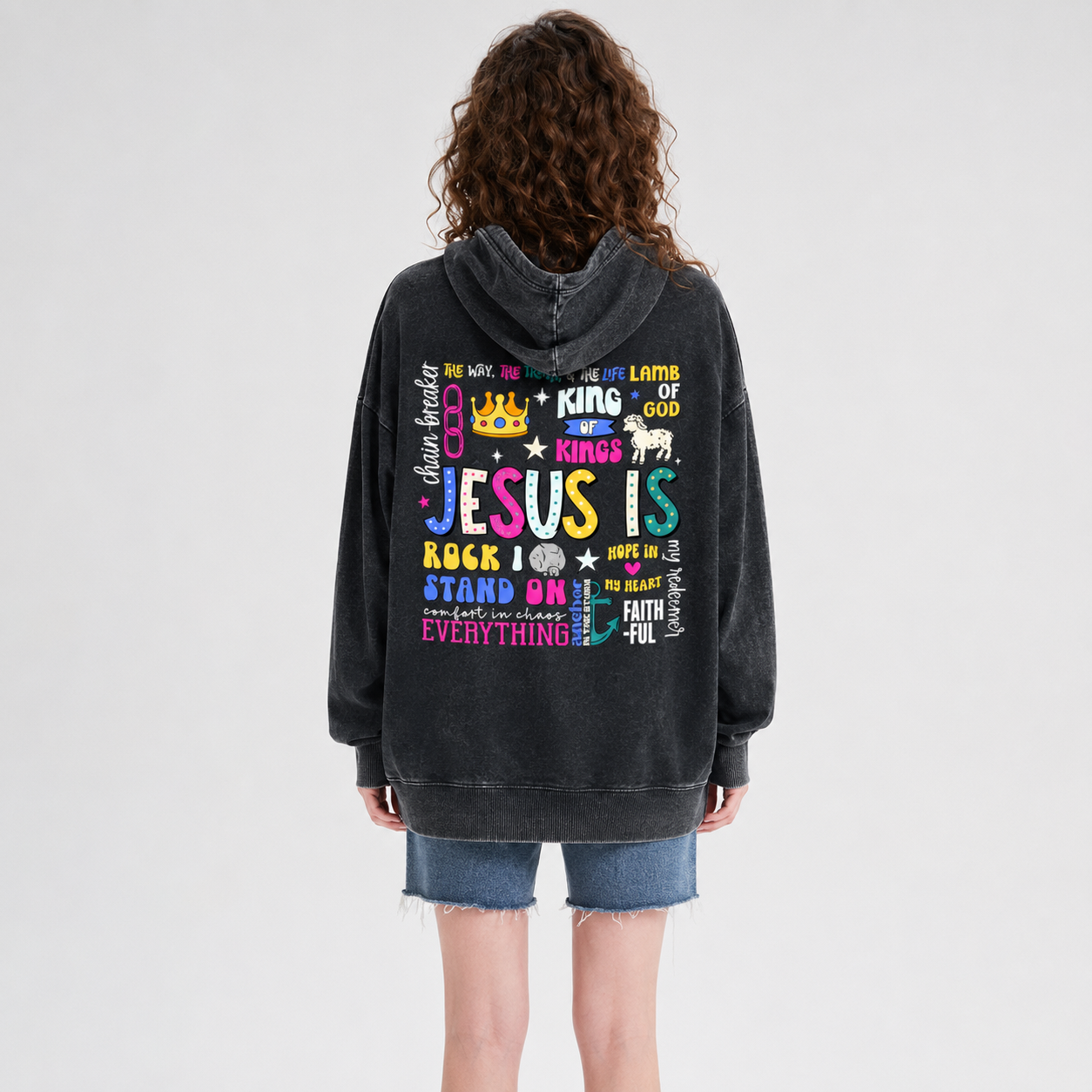 Jesus Is Christian Washed Hoodie