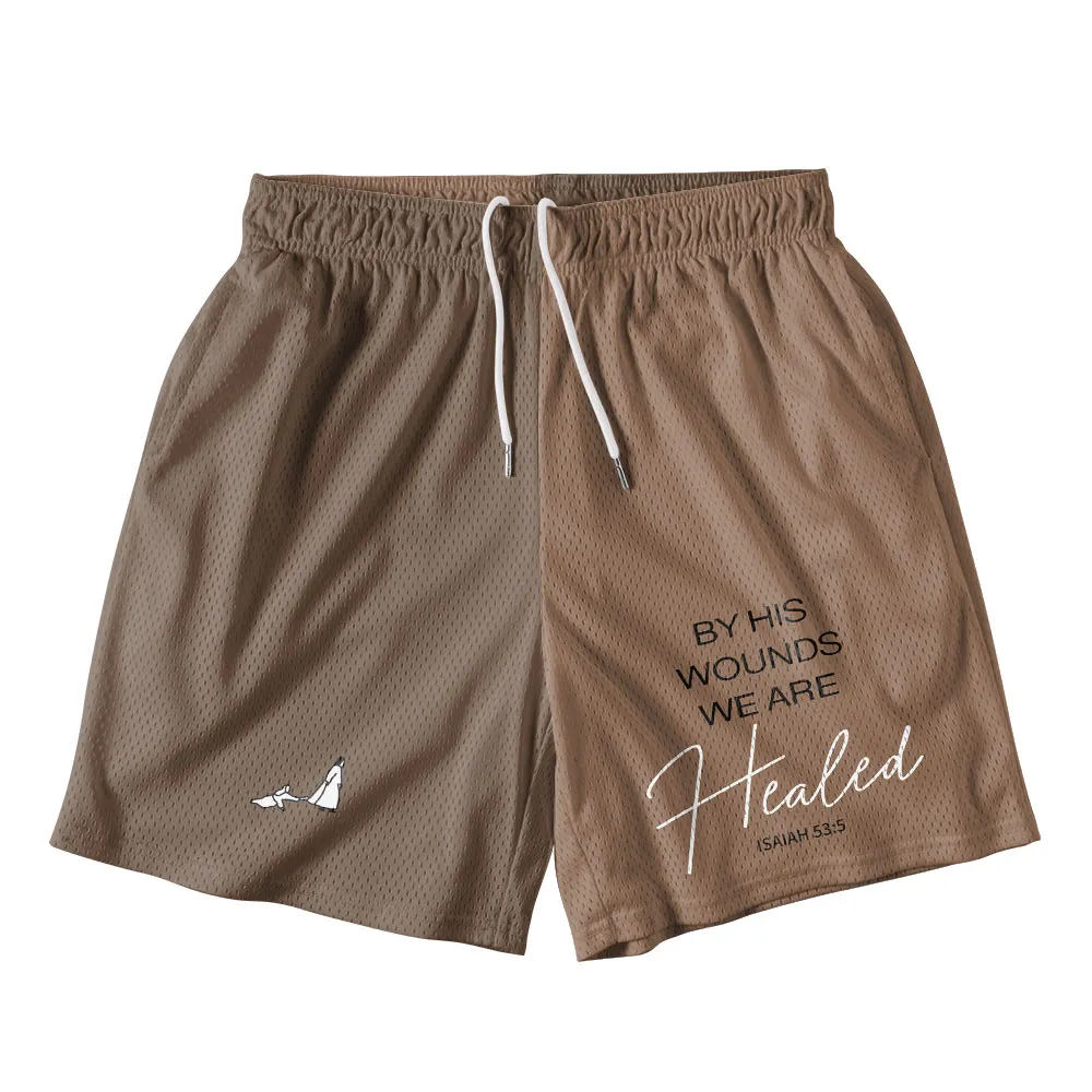 By His Wounds We Are Healed Christian Mesh Shorts God Is Greater Than The Highs And Lows Christian Mesh Shorts By His Wounds We Are Healed Christian Mesh Shorts