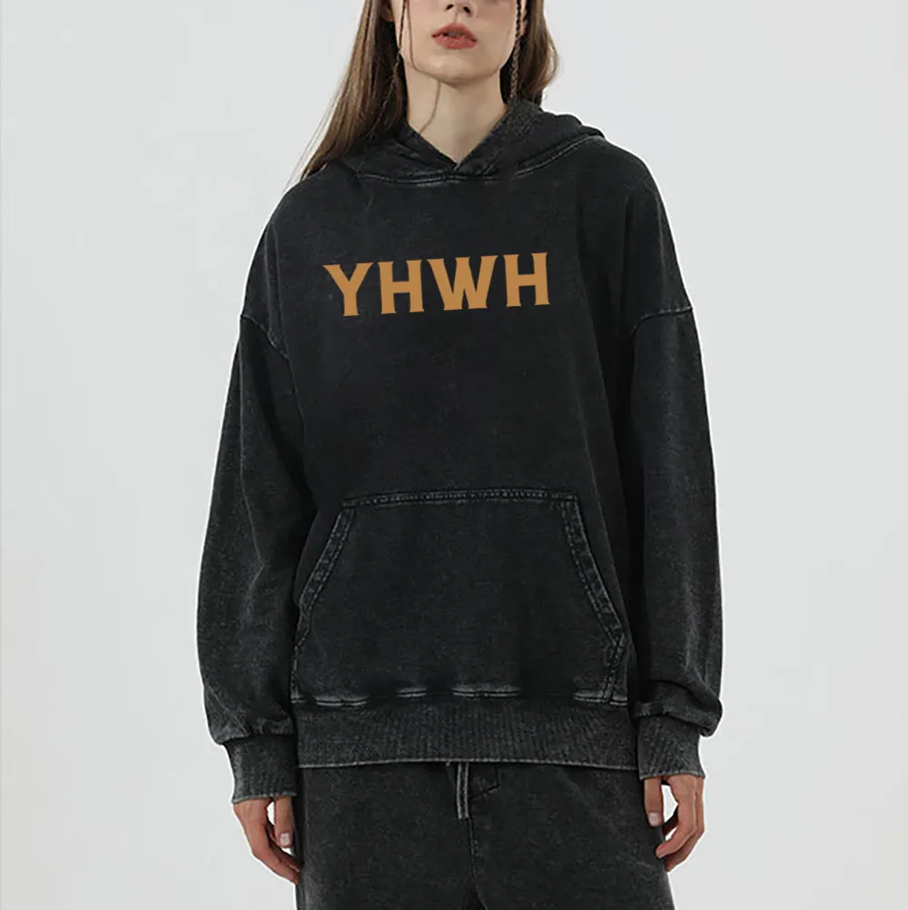 YHWH Every Breath Speaks His Name Christian Washed Hoodie