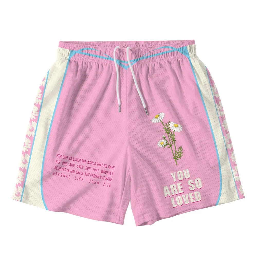 You Are So Loved Christian Mesh Shorts