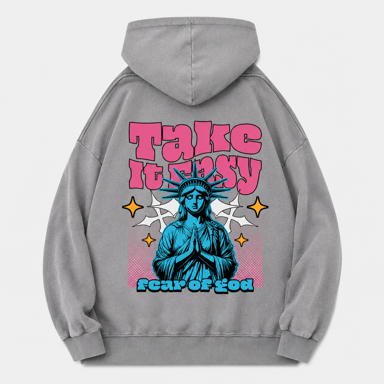 Take It Easy Christian Washed Hoodie
