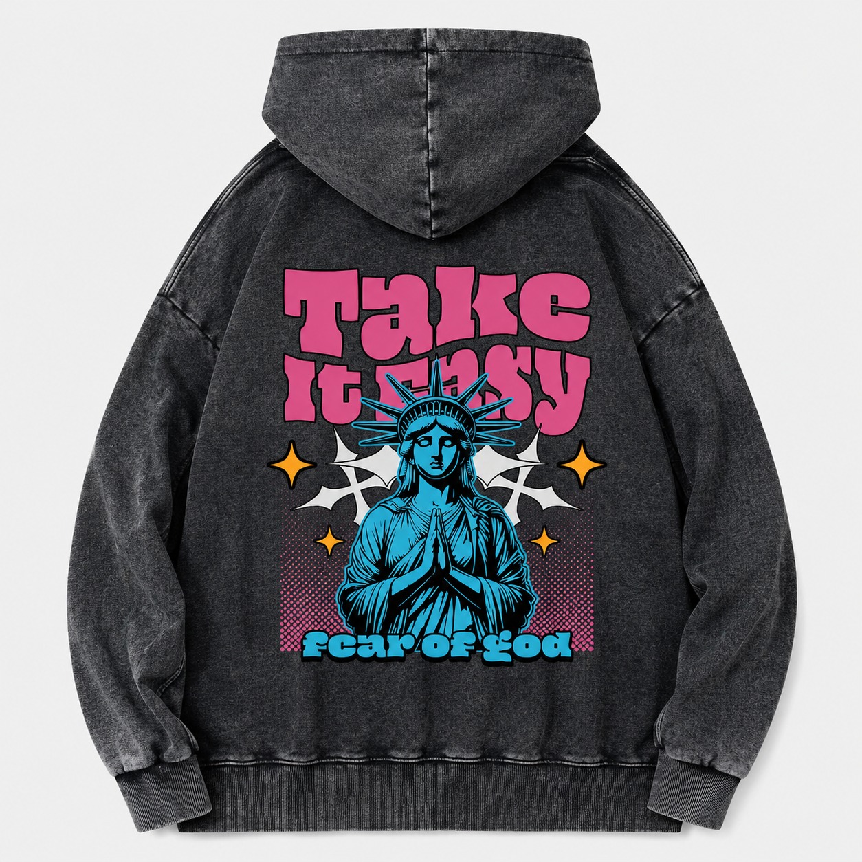 Take It Easy Christian Washed Hoodie
