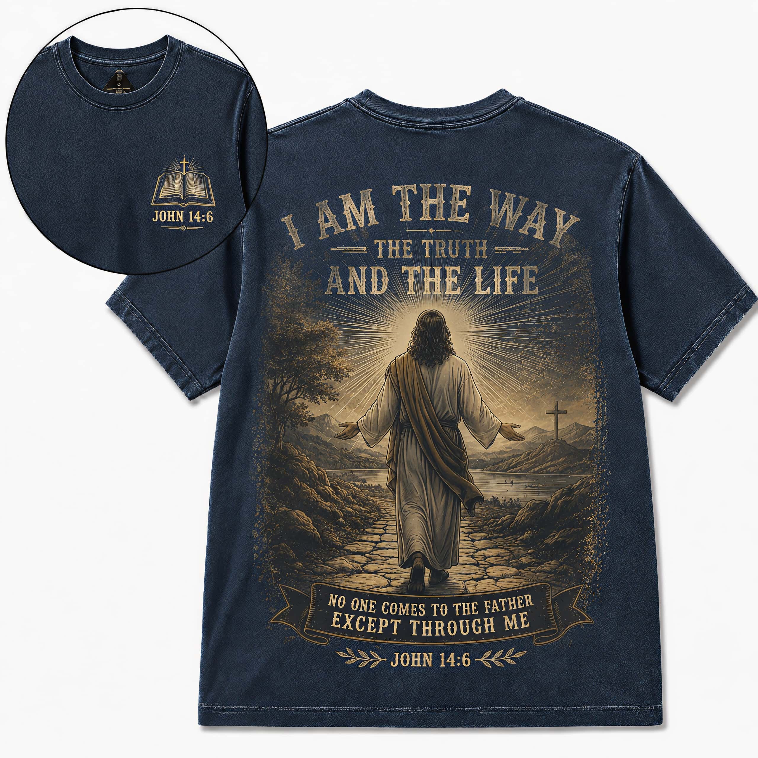 Graclo™ John 14:6 – "I am the way, the truth, and the life" Washed T-Shirt