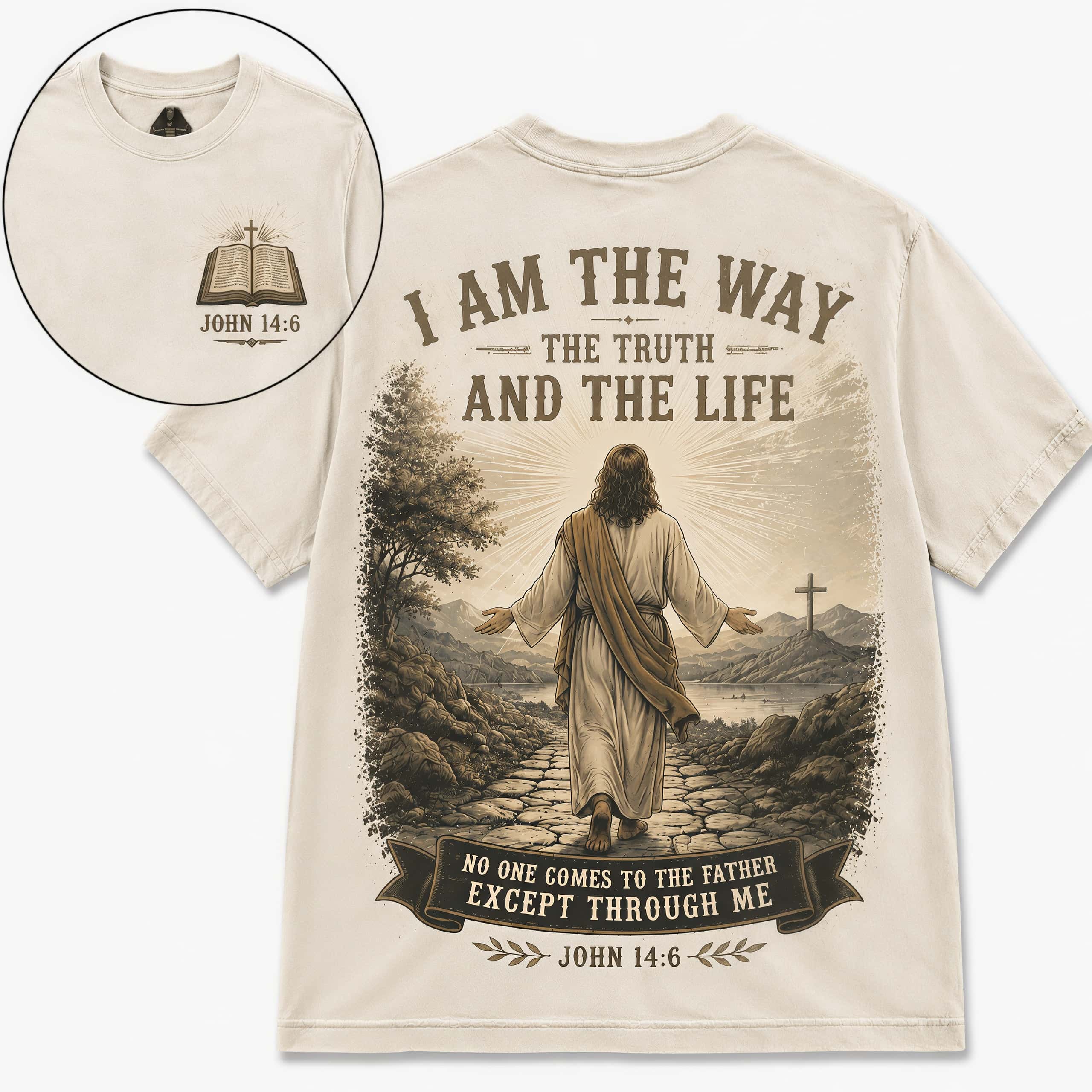 Graclo™ John 14:6 – "I am the way, the truth, and the life" Washed T-Shirt