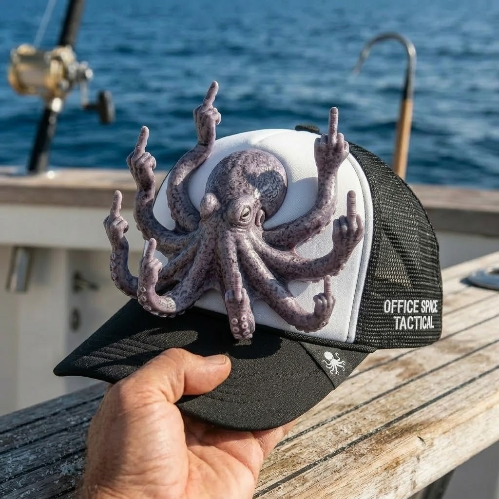 3D Octopus Middle Finger Cap