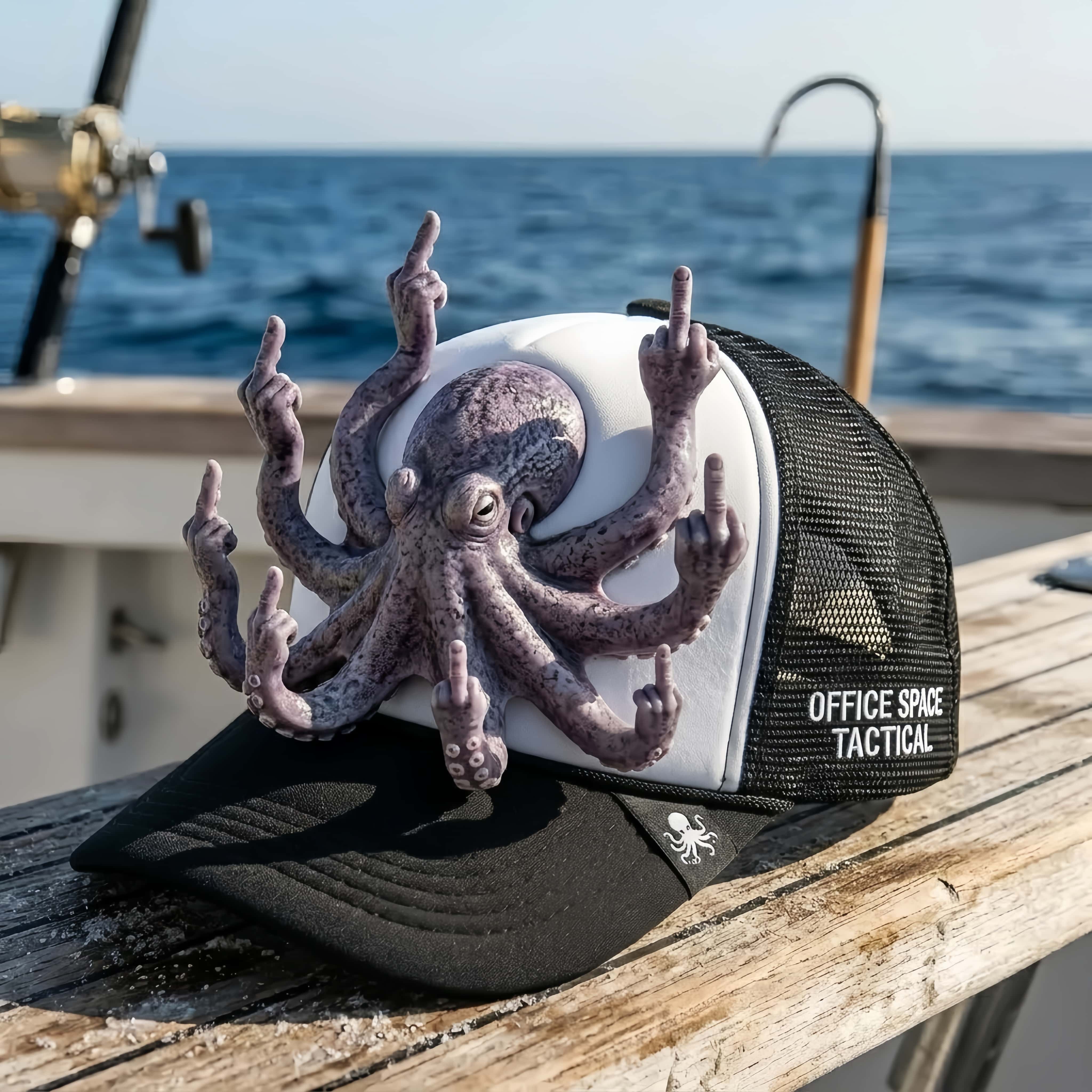 3D Octopus Middle Finger Cap