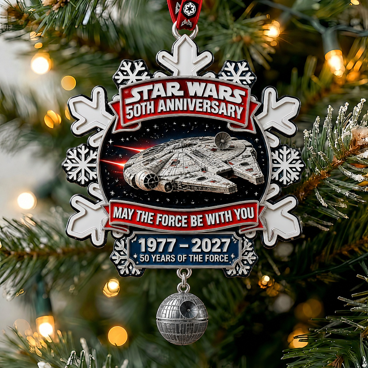 Star Wars 50th Anniversary Commemorative Christmas Snowflake Ornament
