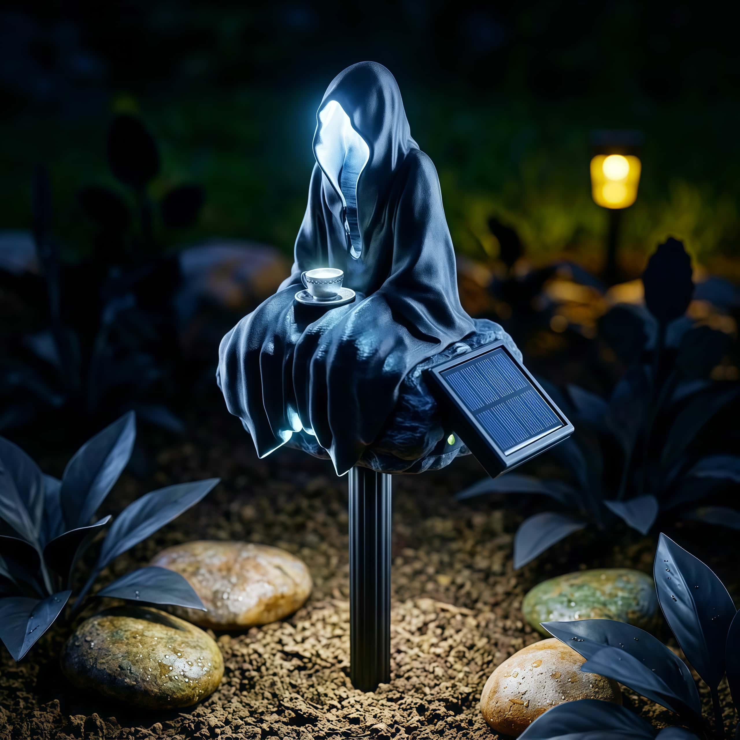 💀 Grim Reaper Solar Garden Light