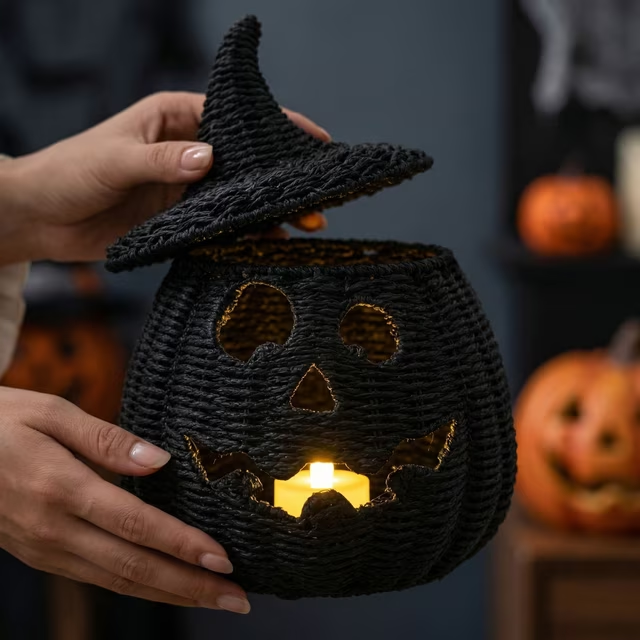 Handmade Woven Pumpkin