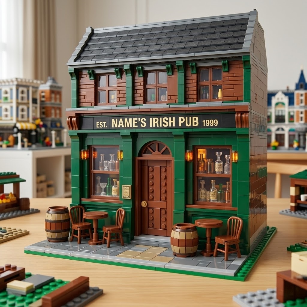 Personalized Irish Pub Building Set