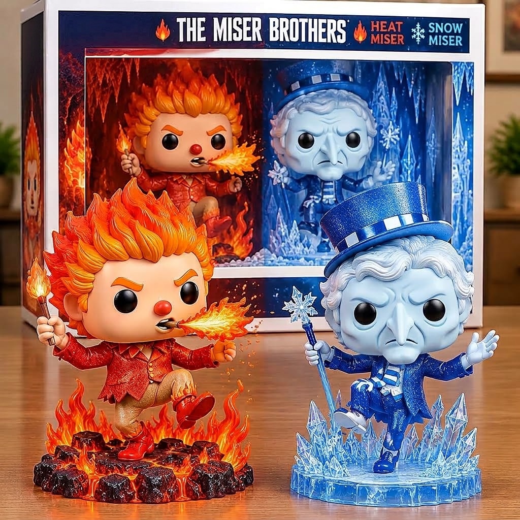 The Miser Brothers:"Heat Miser & Snow Miser" Collector's Vinyl Figure Set