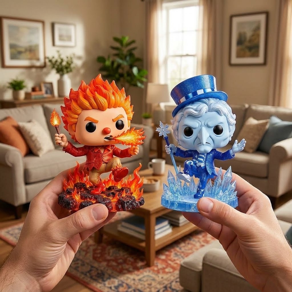 The Miser Brothers:"Heat Miser & Snow Miser" Collector's Vinyl Figure Set