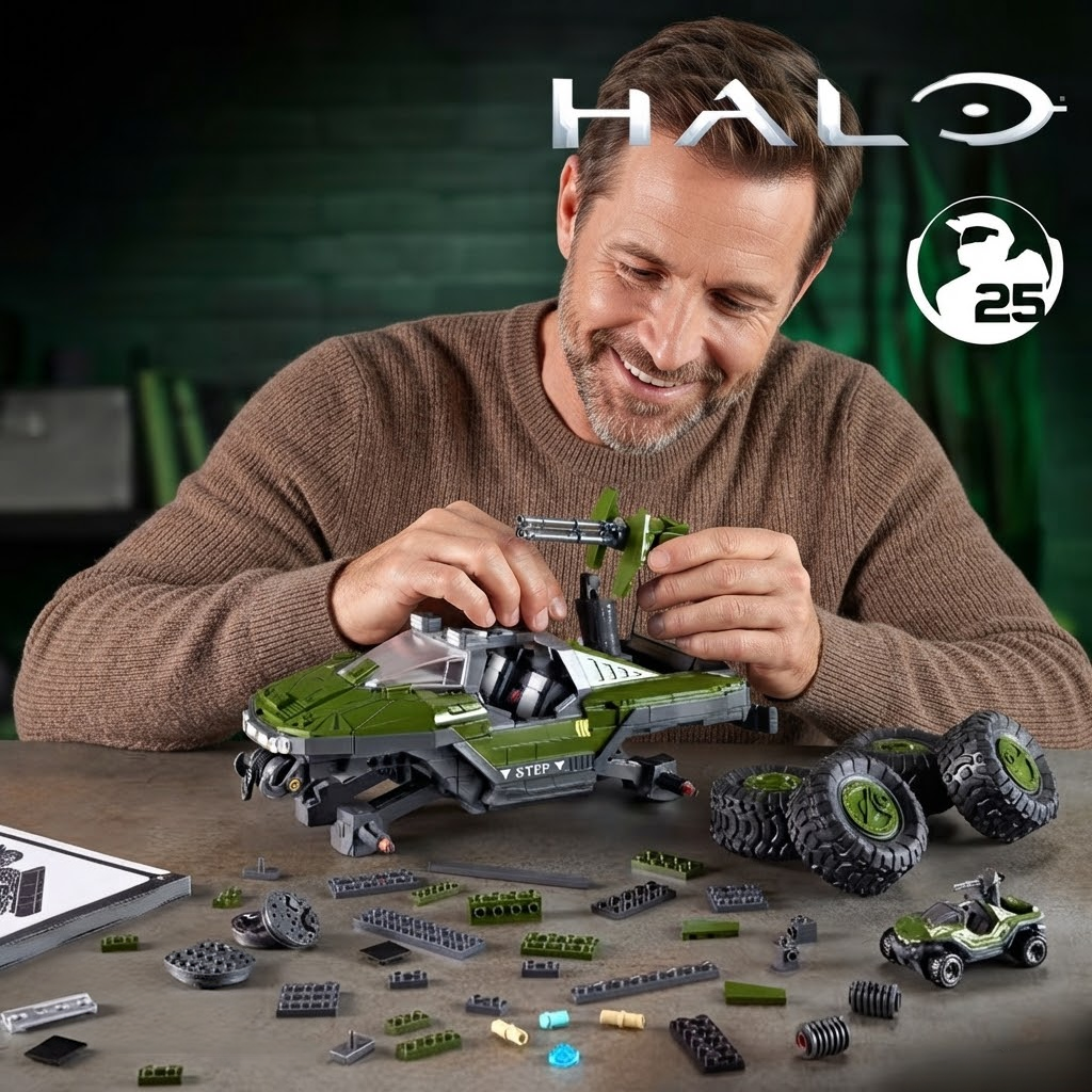 Halo UNSC Warthog Building Block Model