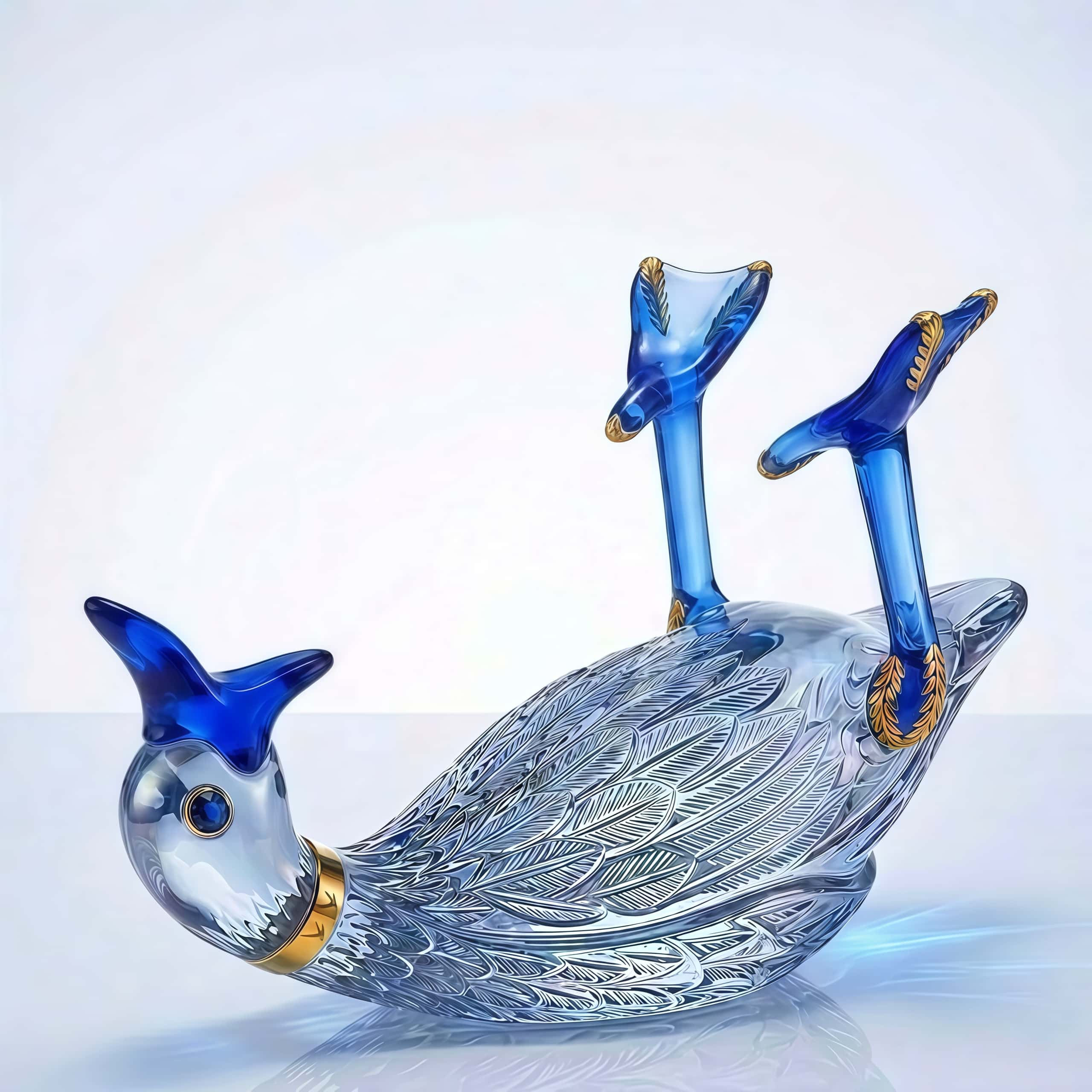 🦆 Crystal Duck Balancing Display Stand