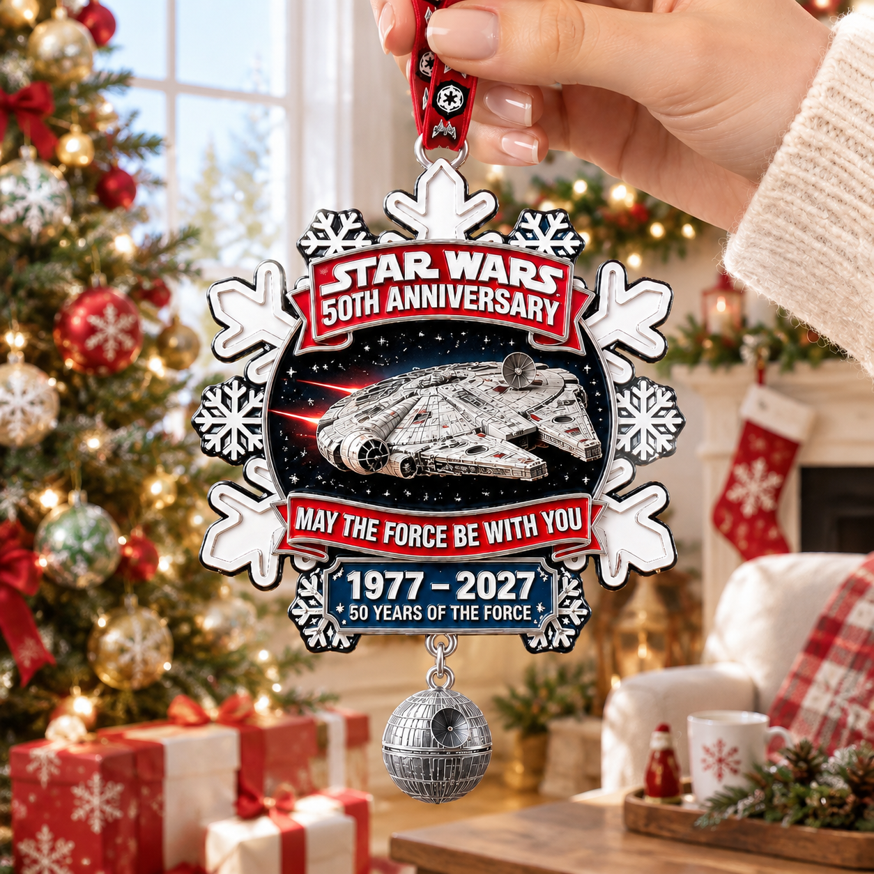 Star Wars 50th Anniversary Commemorative Christmas Snowflake Ornament