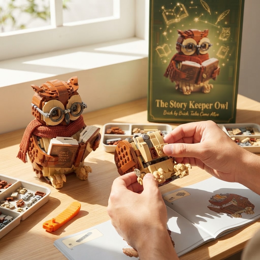 The Story Keeper Owl" Building Block Set