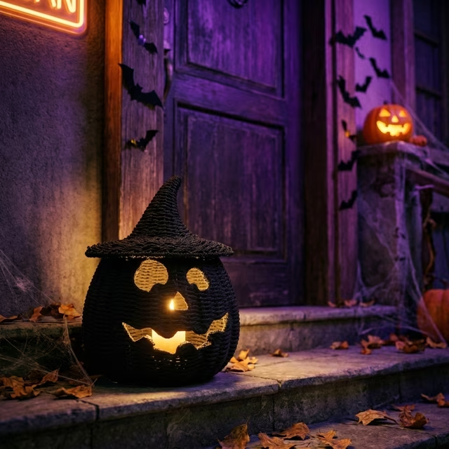 Handmade Woven Pumpkin