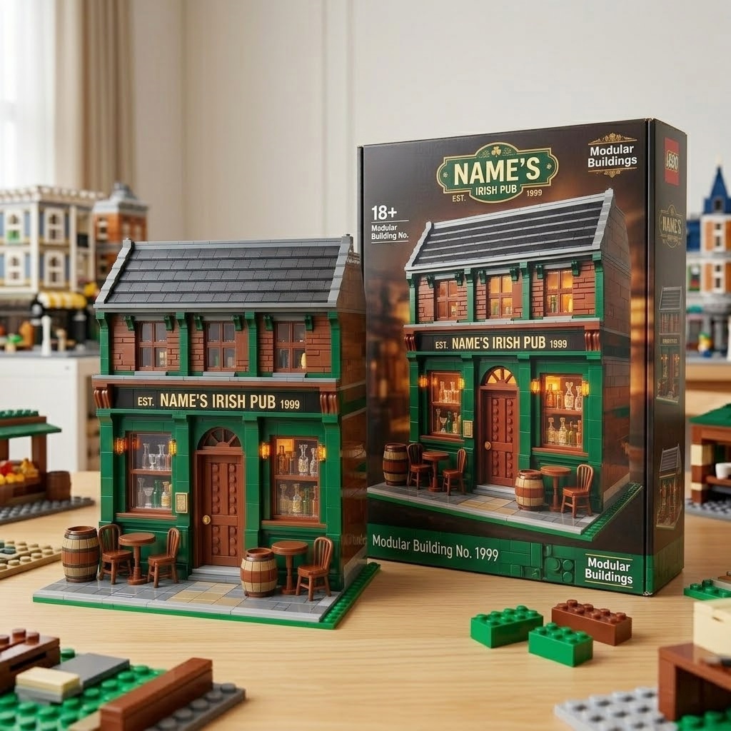 Personalized Irish Pub Building Set