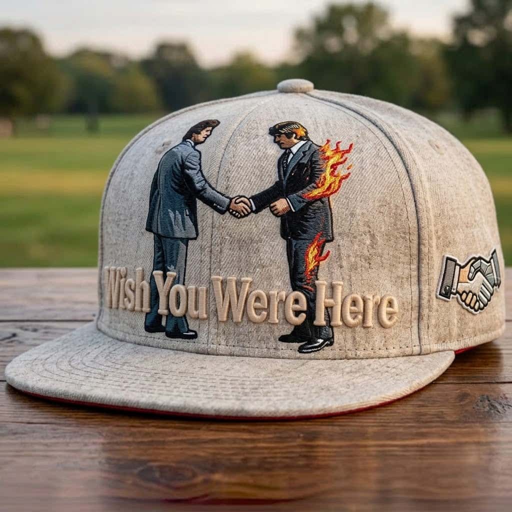 Wish You Were Here Embroidered Snapback Hat