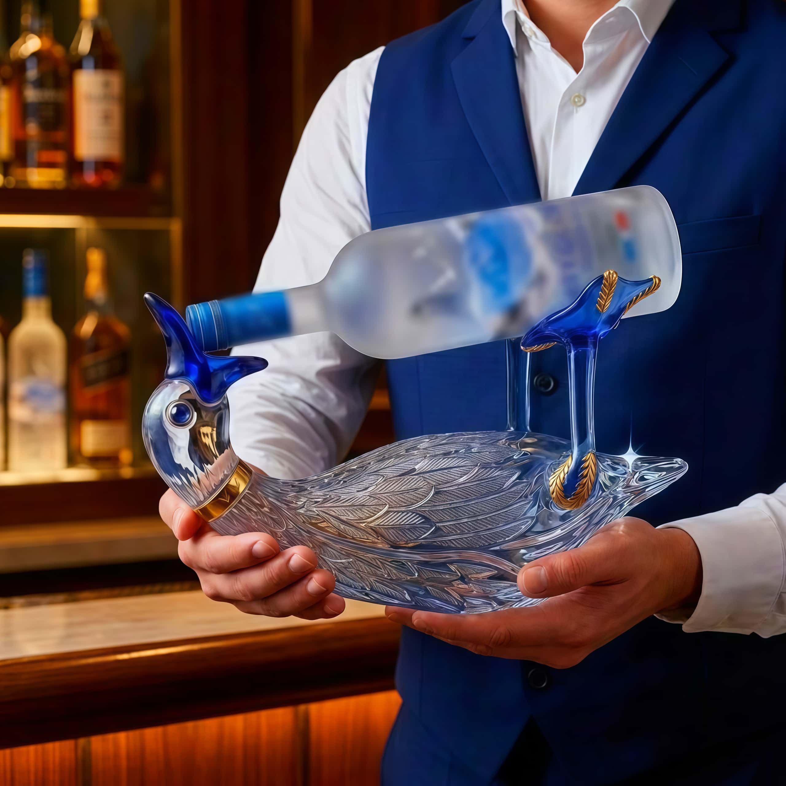 🦆 Crystal Duck Balancing Display Stand