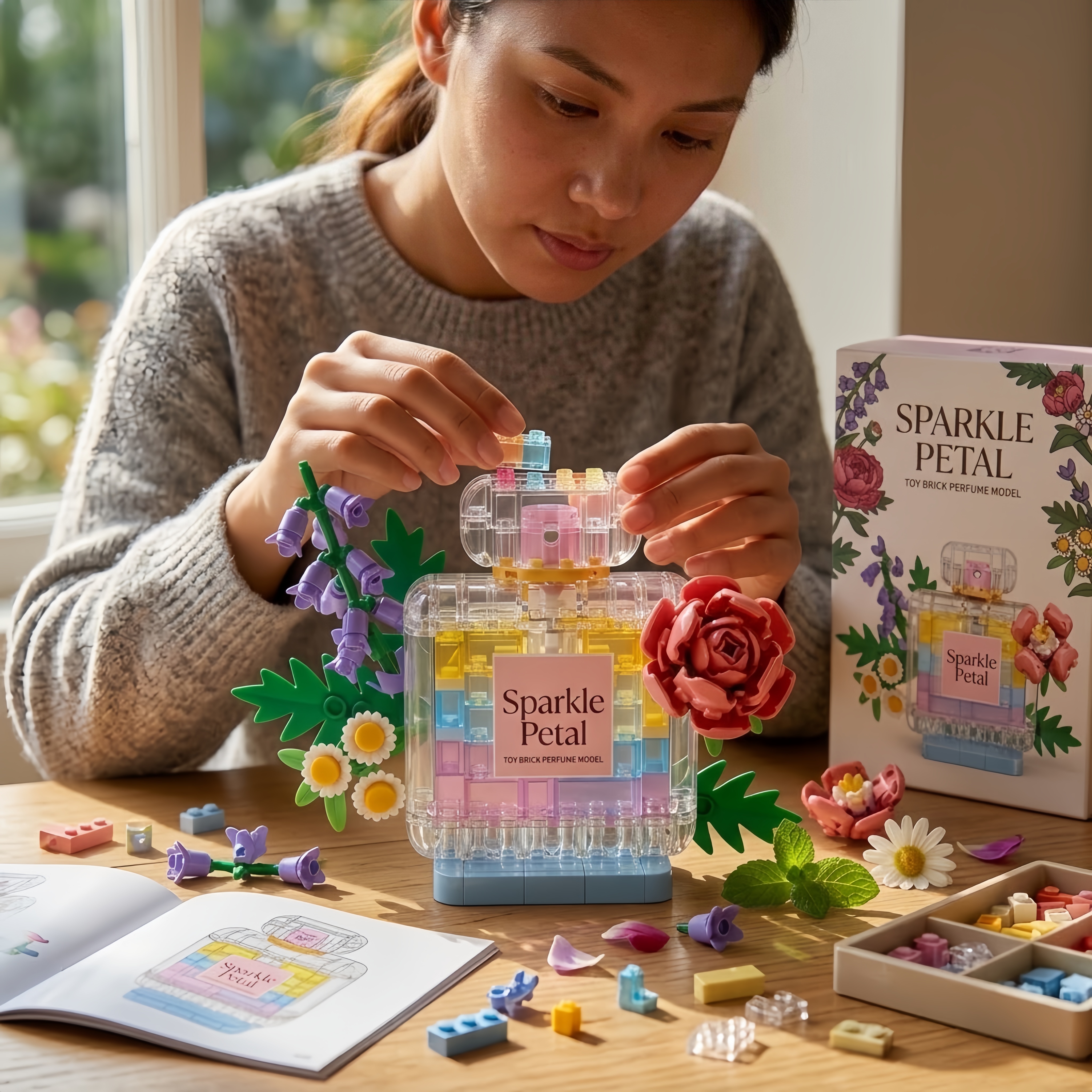 Sparkle Petal - Perfume Bottle Building Set
