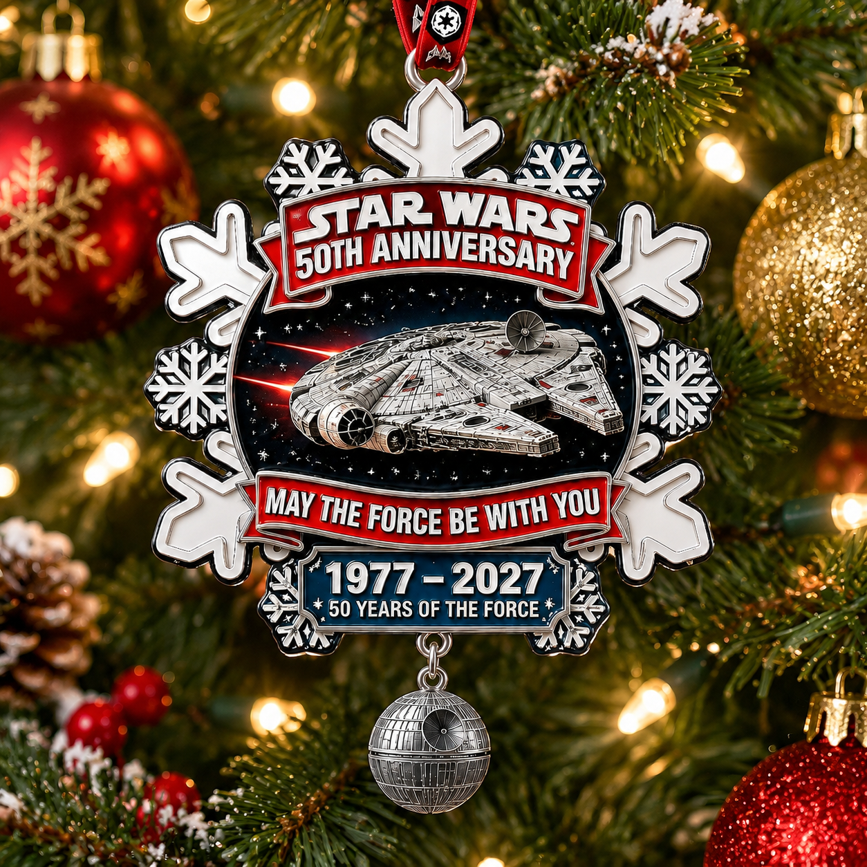 Star Wars 50th Anniversary Commemorative Christmas Snowflake Ornament