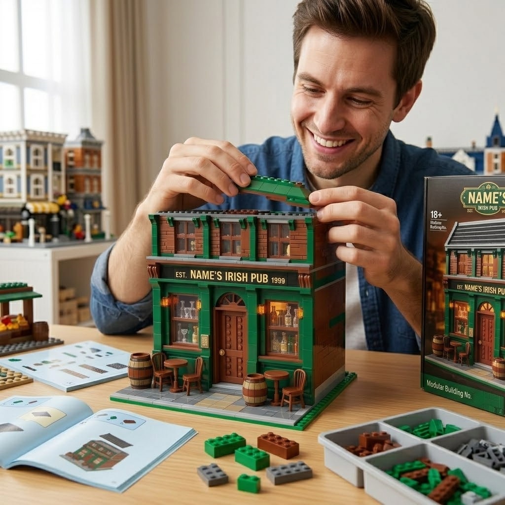 Personalized Irish Pub Building Set