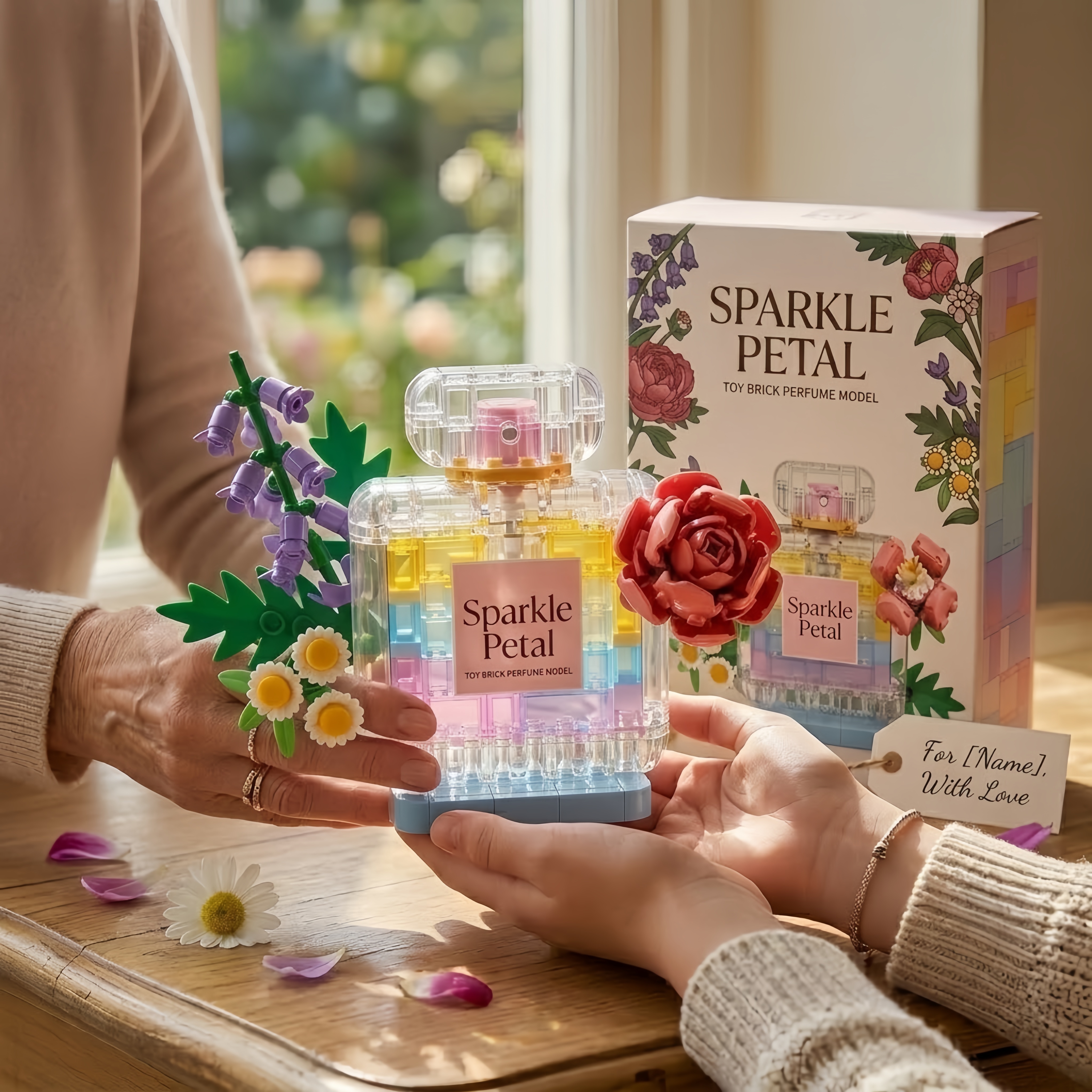 Sparkle Petal - Perfume Bottle Building Set