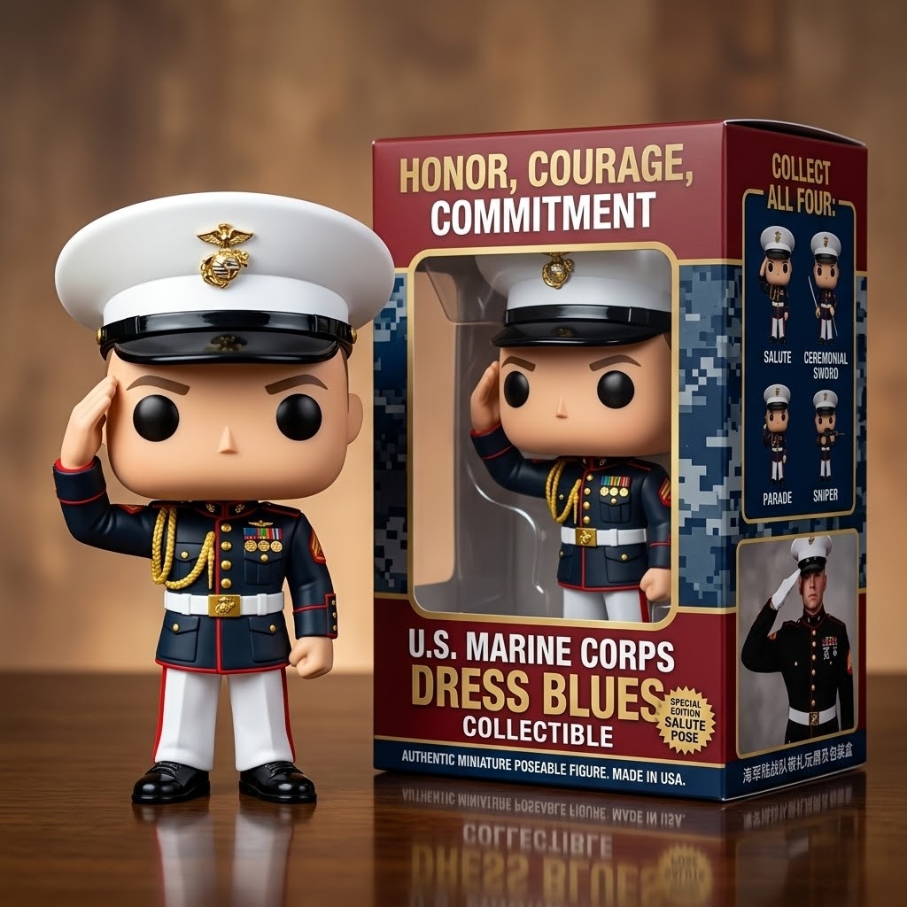 U.S. Marine Corps Dress Blues Collectible (Special Edition Salute Pose)