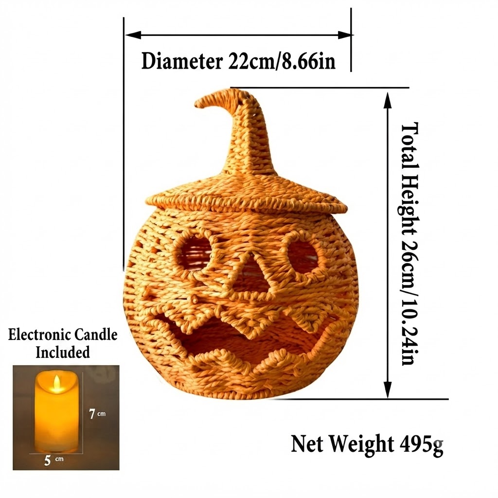 Handmade Woven Pumpkin