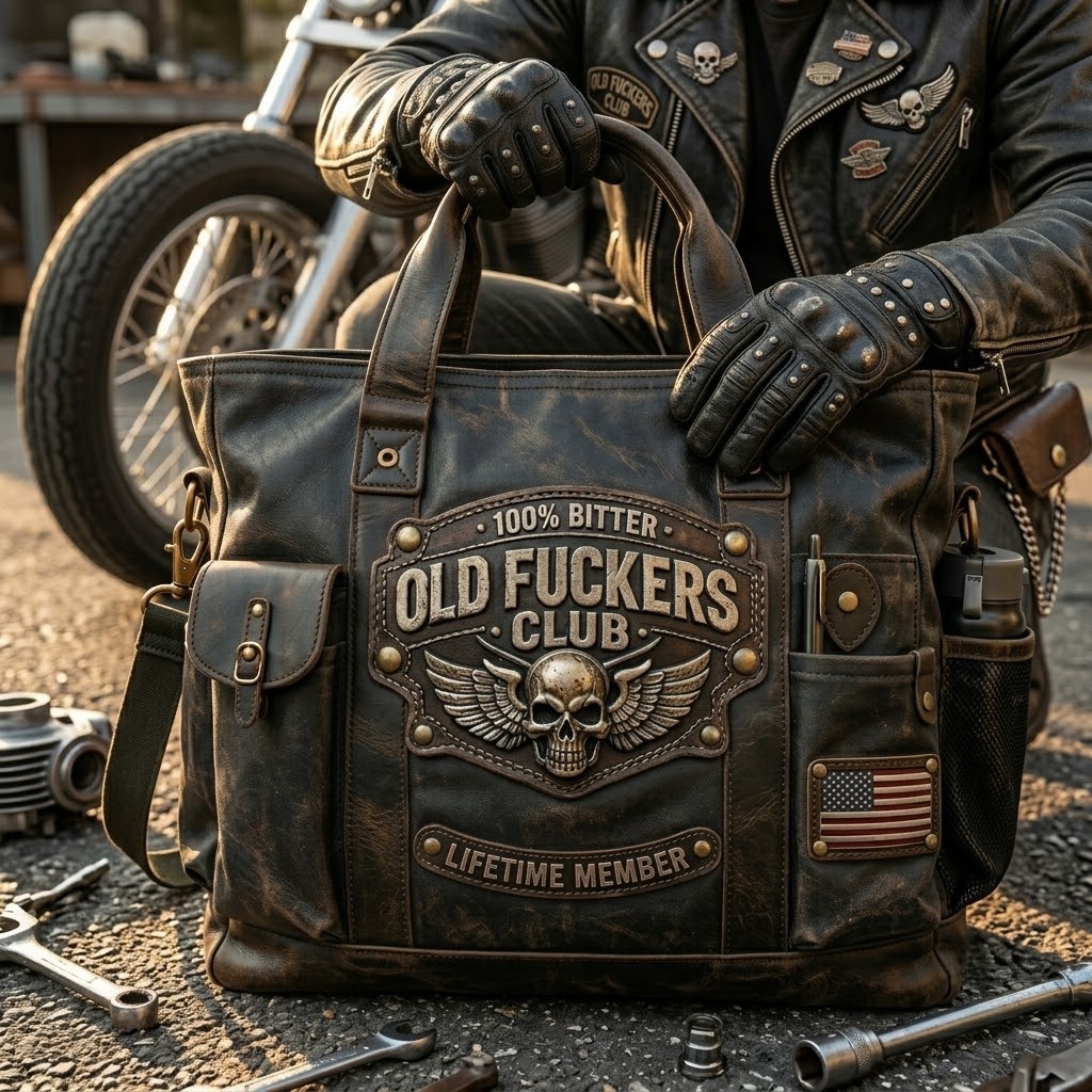 "Old Fucker's Club" Theme Tote Bag