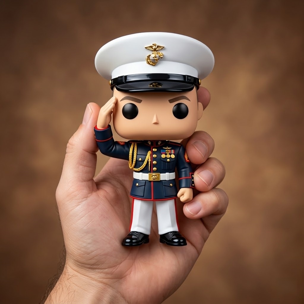 U.S. Marine Corps Dress Blues Collectible (Special Edition Salute Pose)