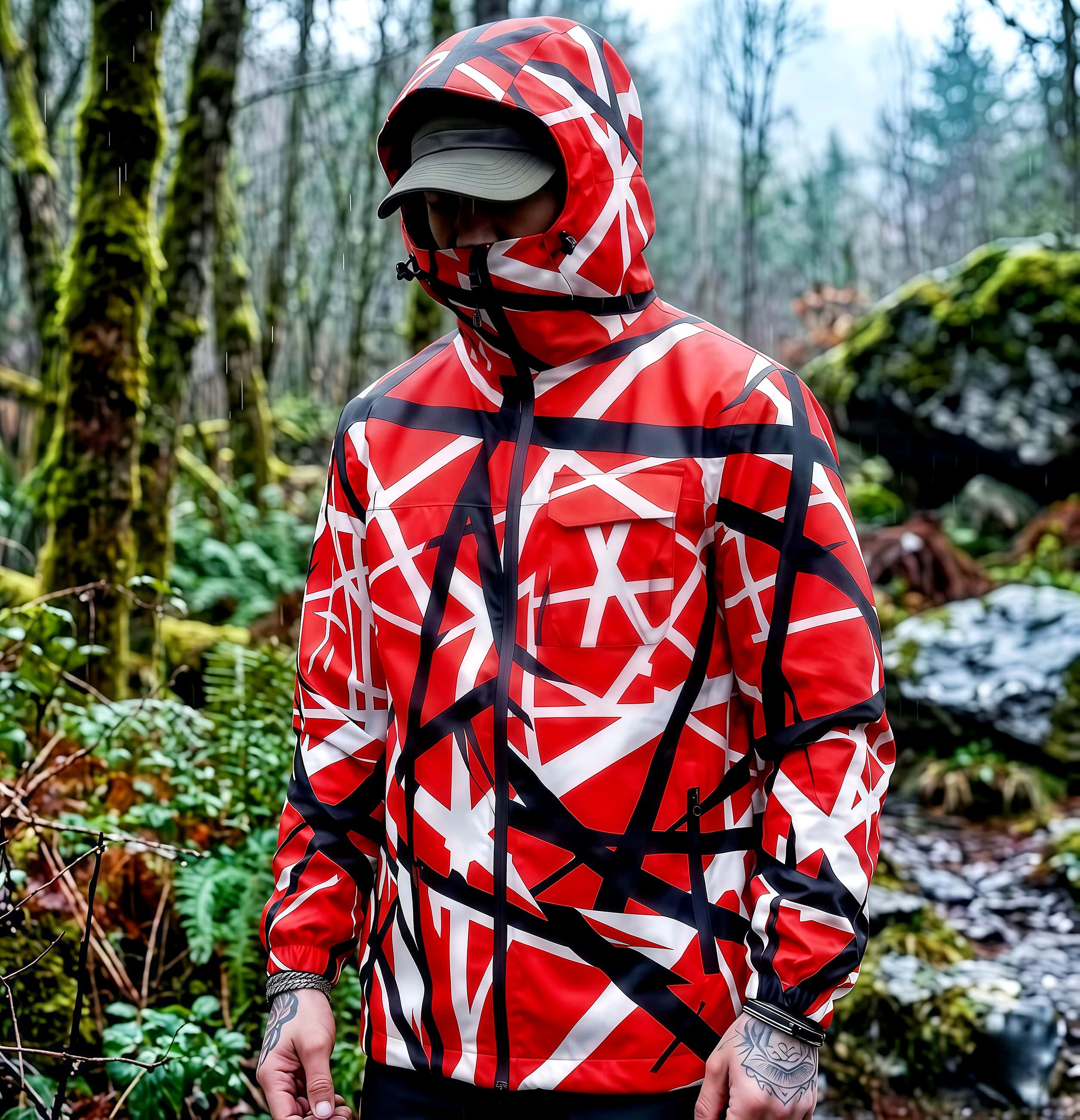  Hooded Waterproof Windbreaker Jacket