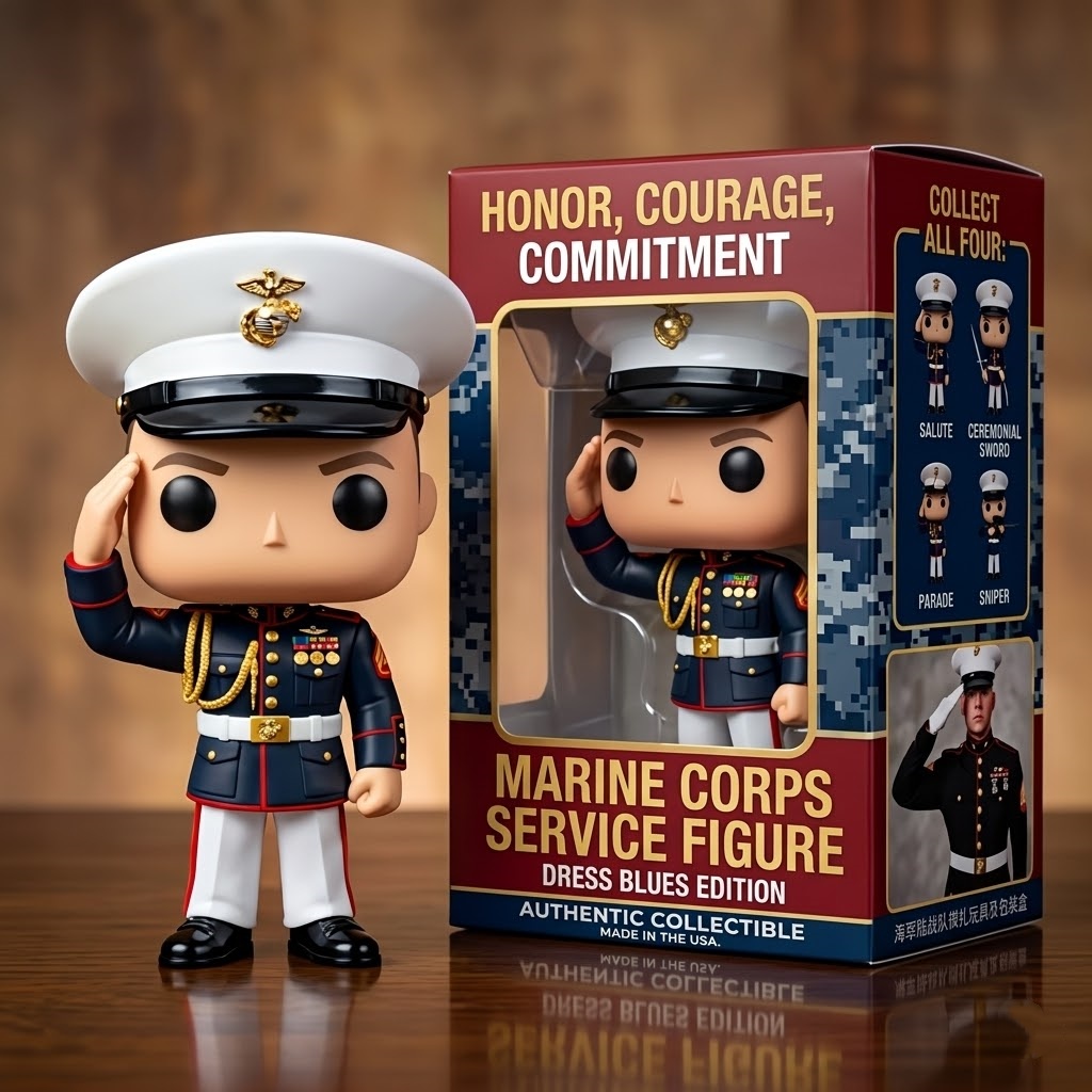U.S. Marine Corps Dress Blues Collectible (Special Edition Salute Pose)