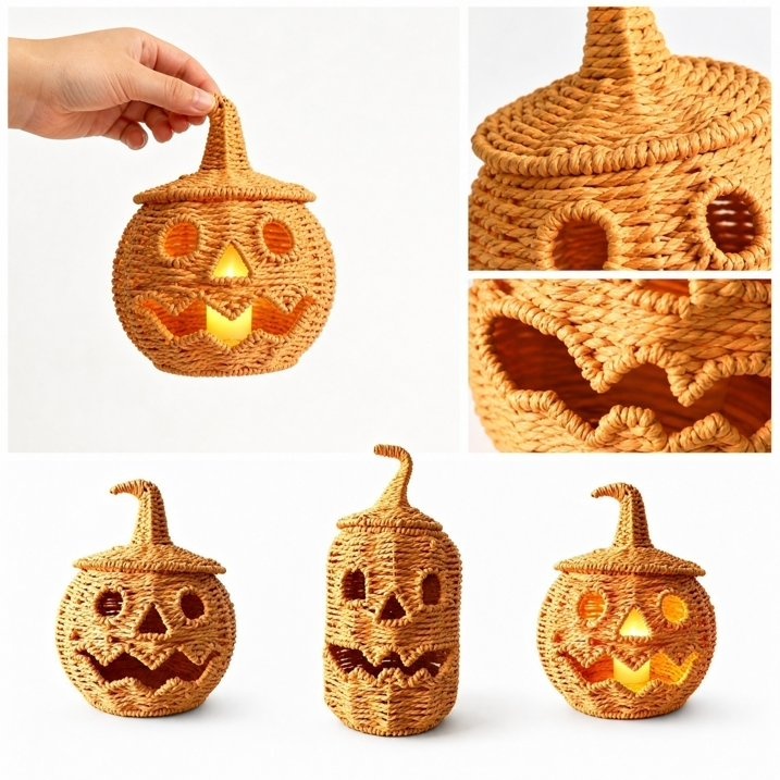 Handmade Woven Pumpkin