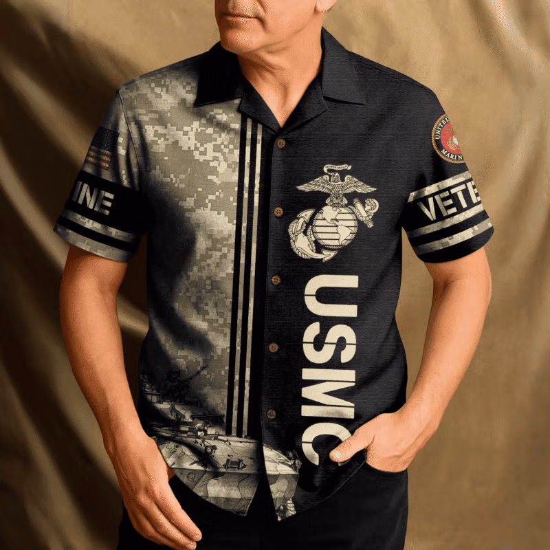 US MARINE 250th Years Of Service Hawaiian Shirt