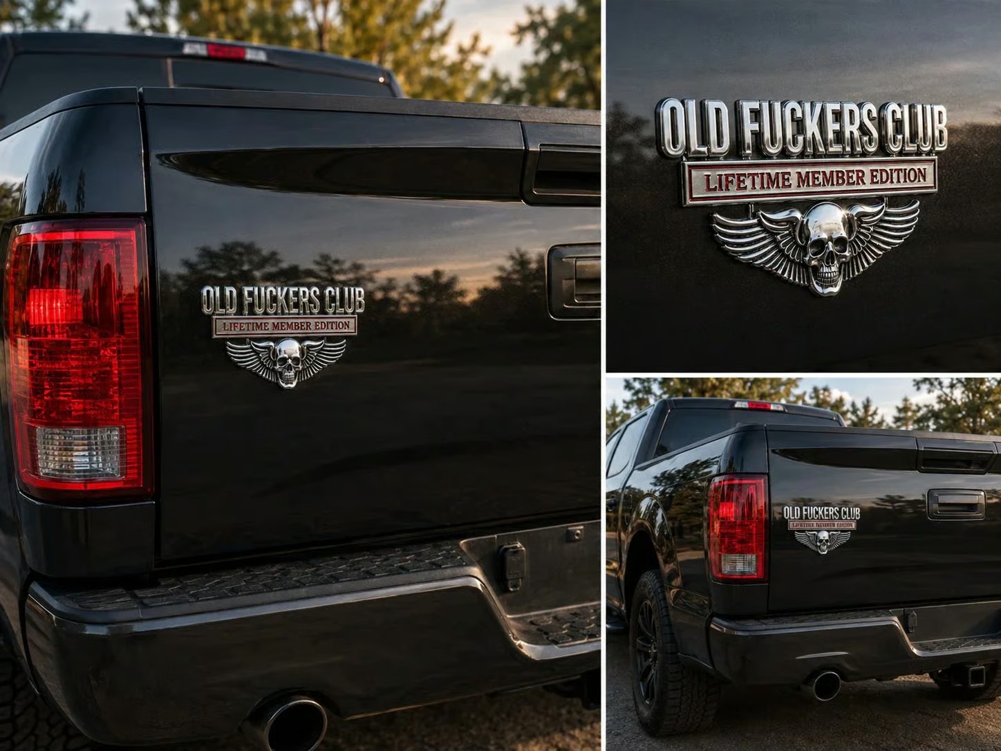 💀 OLD F*CKERS CLUB Metal Car Emblem
