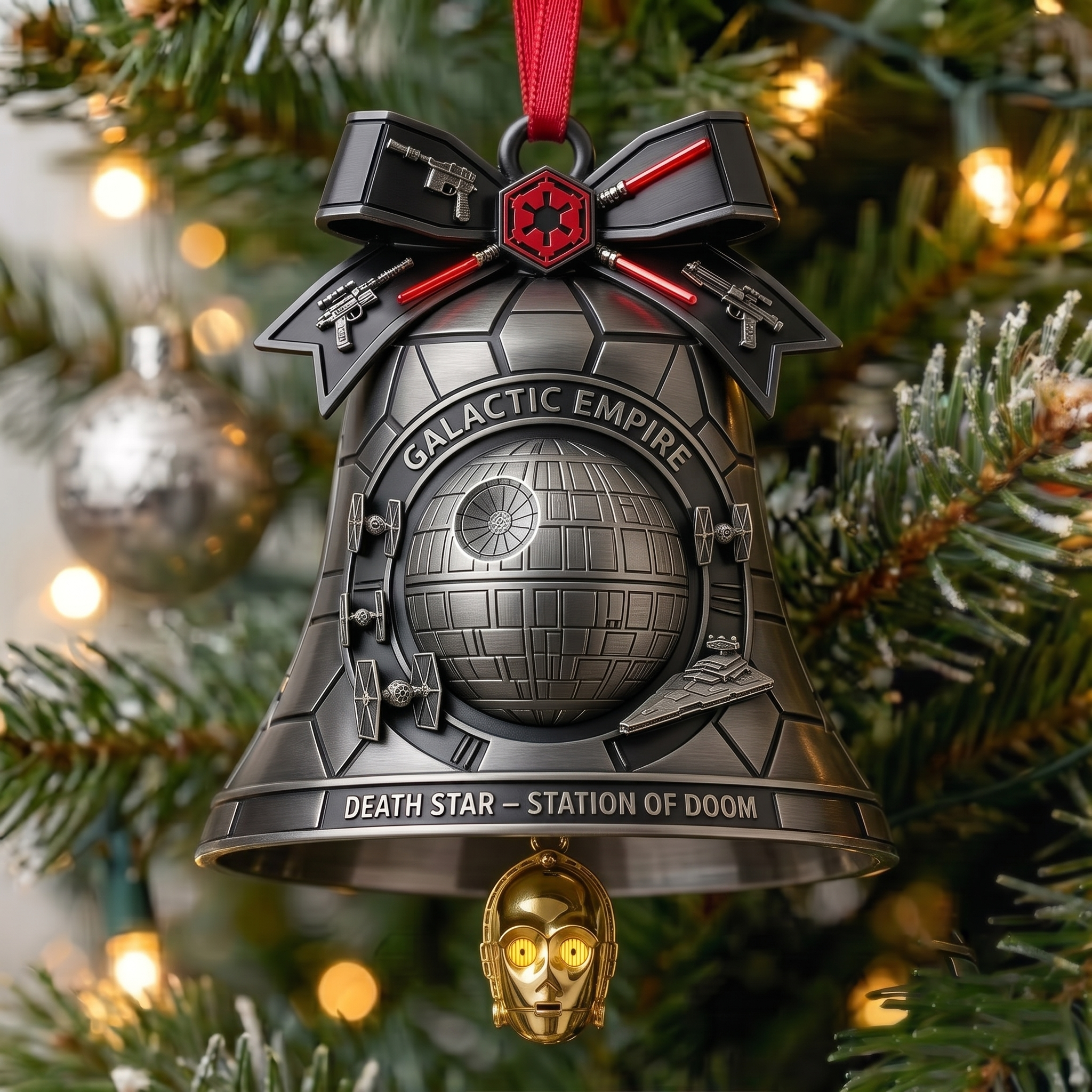 SW Galactic Empire Death Star Bell Ornament