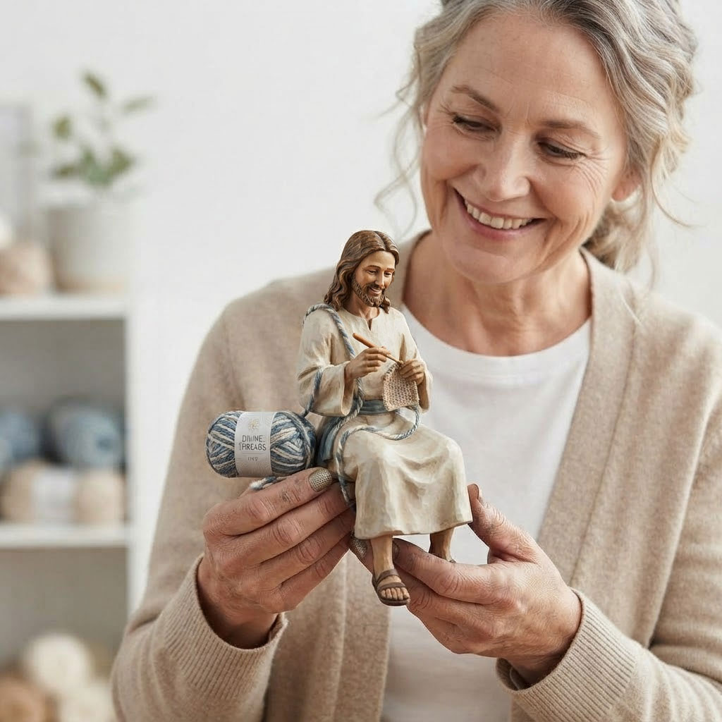 "Divine Stitches" Jesus Crochet Figurine