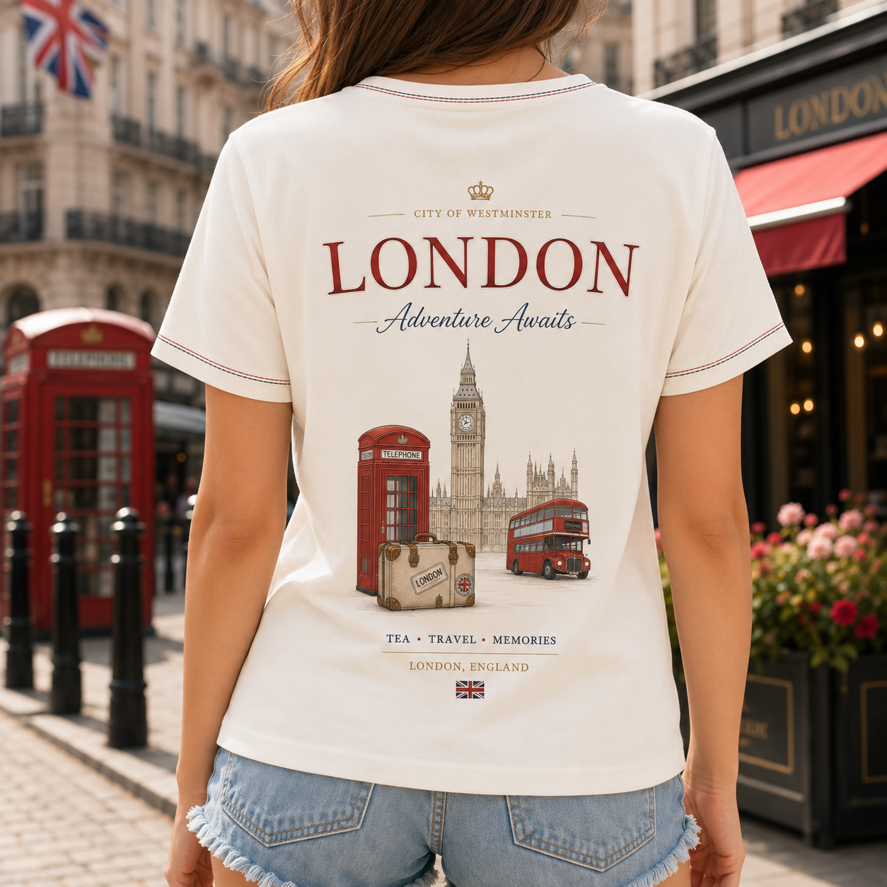London Adventure Awaits British Style Women's Short-Sleeve T-Shirt