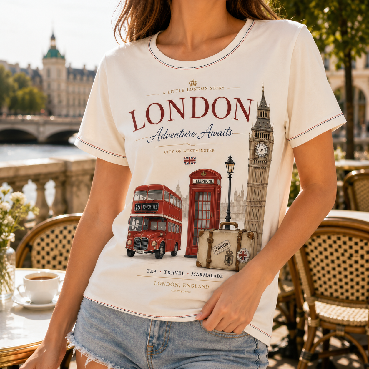 London Adventure Awaits British Style Women's Short-Sleeve T-Shirt