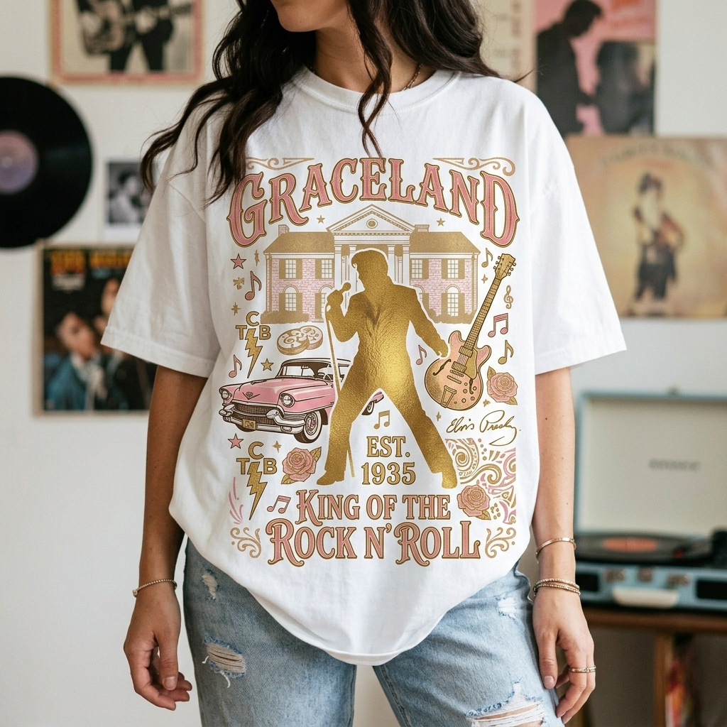 EP King Of Rock N Roll Oversized Tee