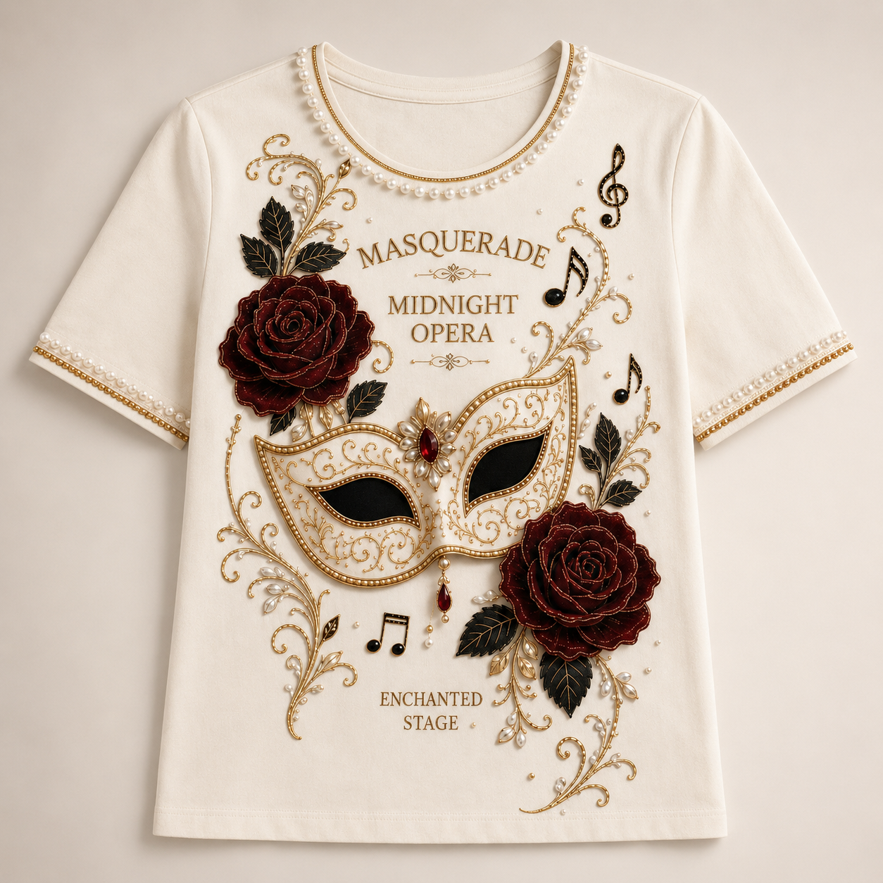 Masquerade Midnight Opera Women's Short-Sleeve