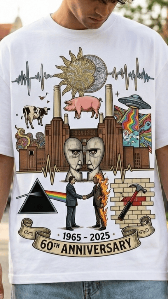 Pi🩷k Floyd 60th Anniversary Collection Oversized Tee