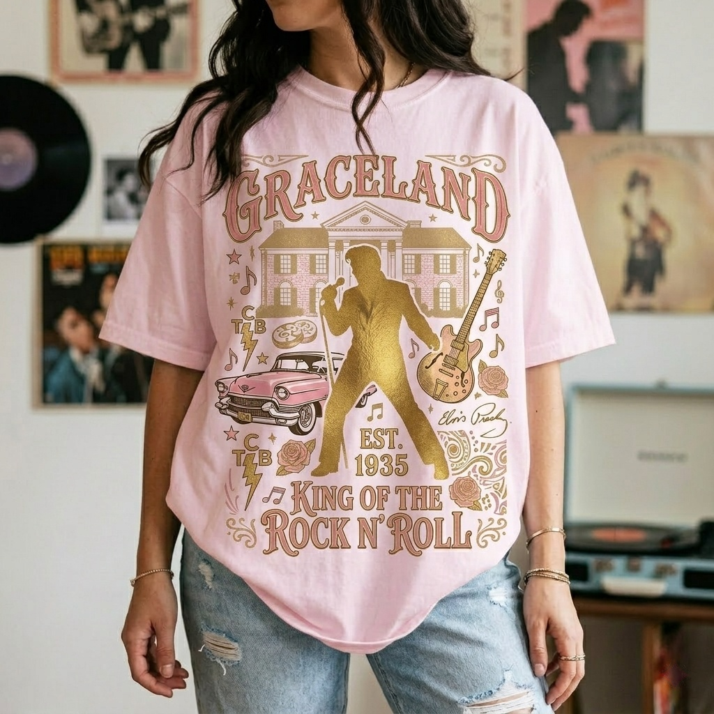 EP King Of Rock N Roll Oversized Tee