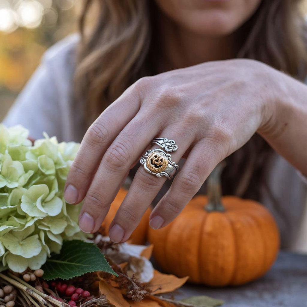 Pumpkin Ring Halloween Spoon ring