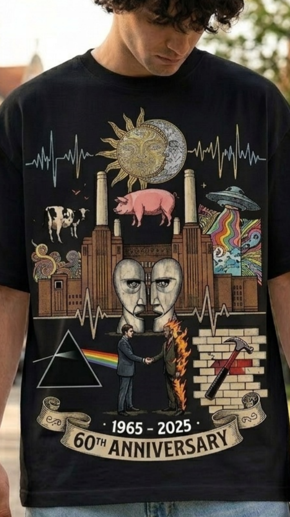 Pi🩷k Floyd 60th Anniversary Collection Oversized Tee